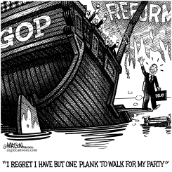 TOM DELAY WALKS PLANK FOR HIS PARTY by R.J. Matson
