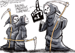 GRIM ACHIEVEMENT  by Pat Bagley