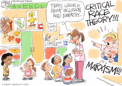 CRITICAL RACE RIOTERS by Pat Bagley