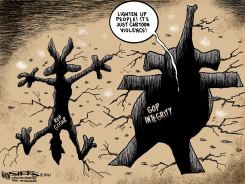 GOSAR'S CARTOON VIOLENCE by Kevin Siers