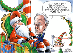 BIDEN'S CHRISTMAS WISH by Dave Whamond