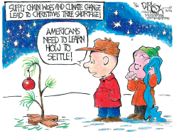 CHARLIE BROWN CHRISTMAS TREE by John Darkow