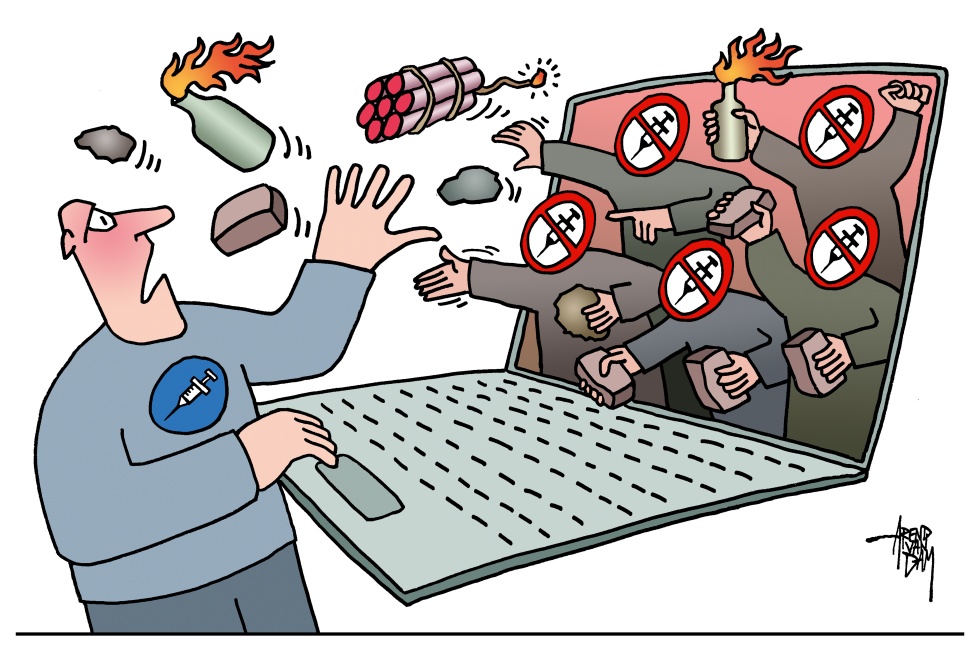 aggressive antivaxxers