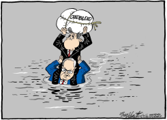 BUSH EL DE LAS FUGAS /  by Bob Englehart