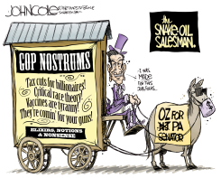 TRAVELING SNAKE-OIL SALESMAN by John Cole