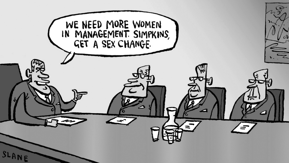 More Women In Management GREYSCALE