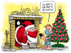 SANTA NEEDS VACCINE by Daryl Cagle