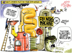 WHAT COMES OUT OF THE FOX HOLE by Dave Whamond