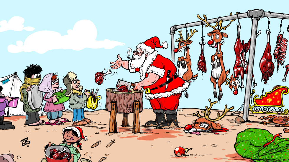 Santa & the refugees