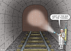 LIGHT AT THE END OF THE TUNNEL by Marian Kamensky