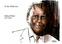 SIDNEY POITIER RIP by Dave Whamond