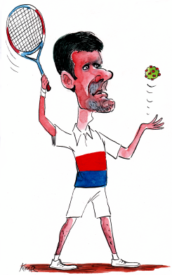 NOVAK DJOKOVIC AND COVID by Christo Komarnitski