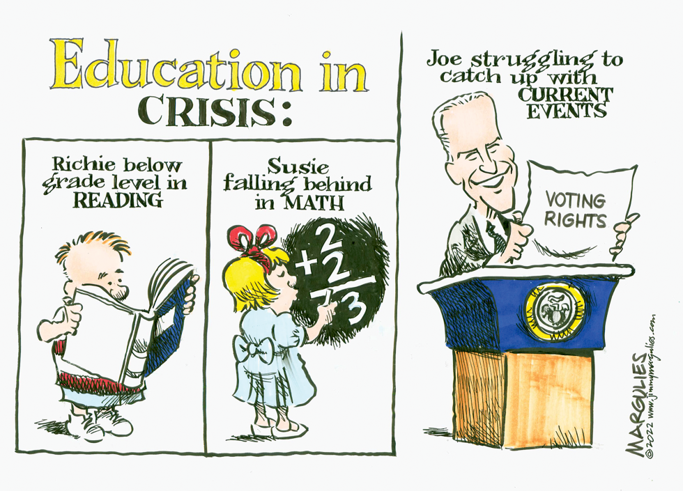 Biden Focuses on Voting Rights as Schools Face Learning Crisis