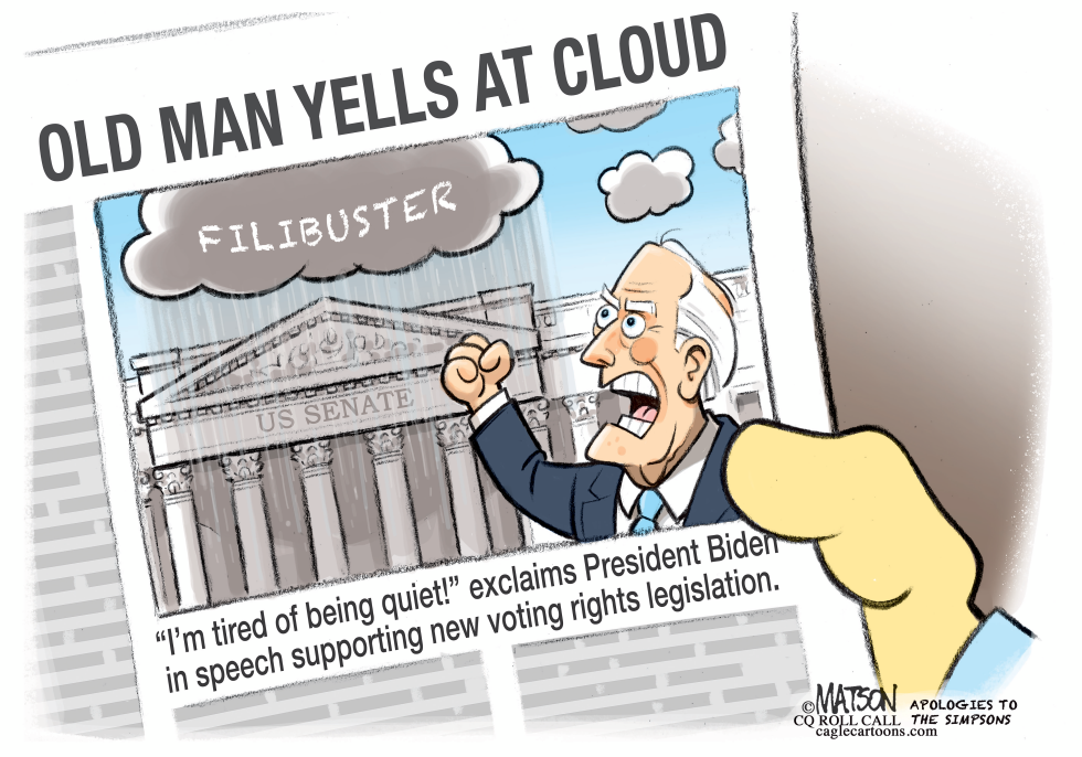 Biden Yells at Filibuster Cloud