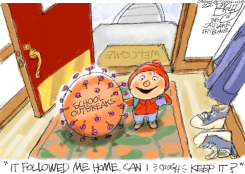 COVID GOES TO SCHOOL by Pat Bagley