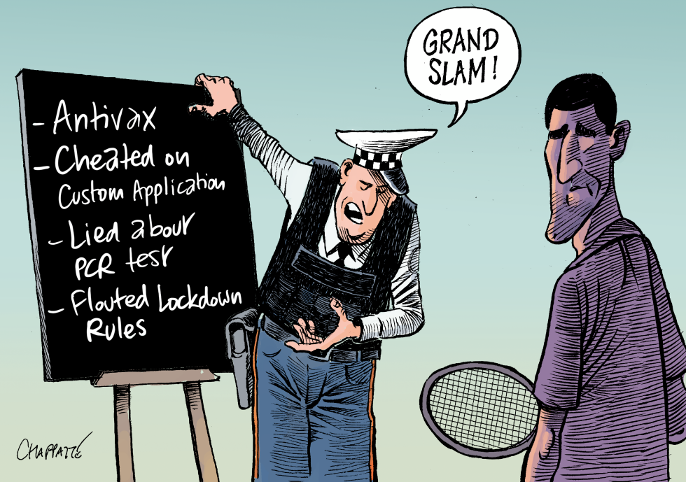Djokovic is out