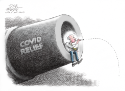 BIDEN SENDS COVID RELIEF by Dick Wright