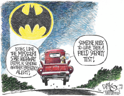 MISSOURI - HOLY EMERGENCY ALERT, BATMAN by John Darkow