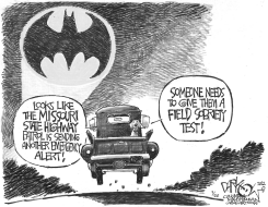 LOCAL) HOLY EMERGENCY ALERT, BATMAN by John Darkow