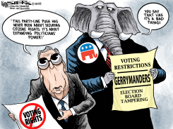 VOTING RIGHTS AND WRONGS by Kevin Siers