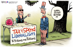 NOT BUYING IT by Rick McKee