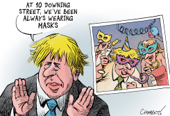 BORIS JOHNSON'S PARTIES by Patrick Chappatte