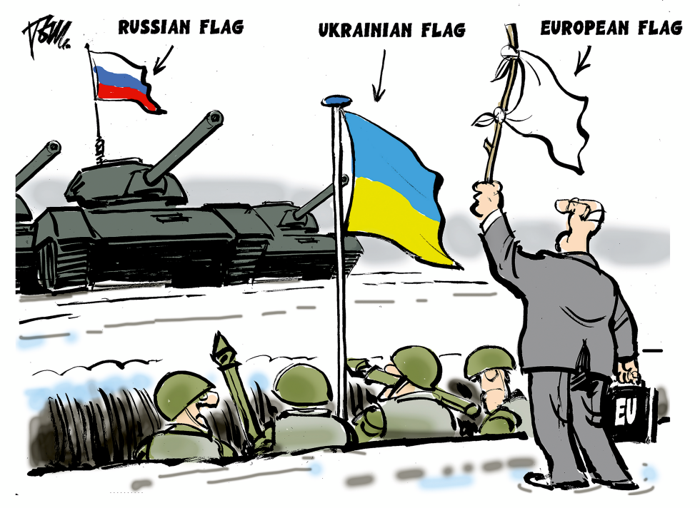 European flag in Ukraine