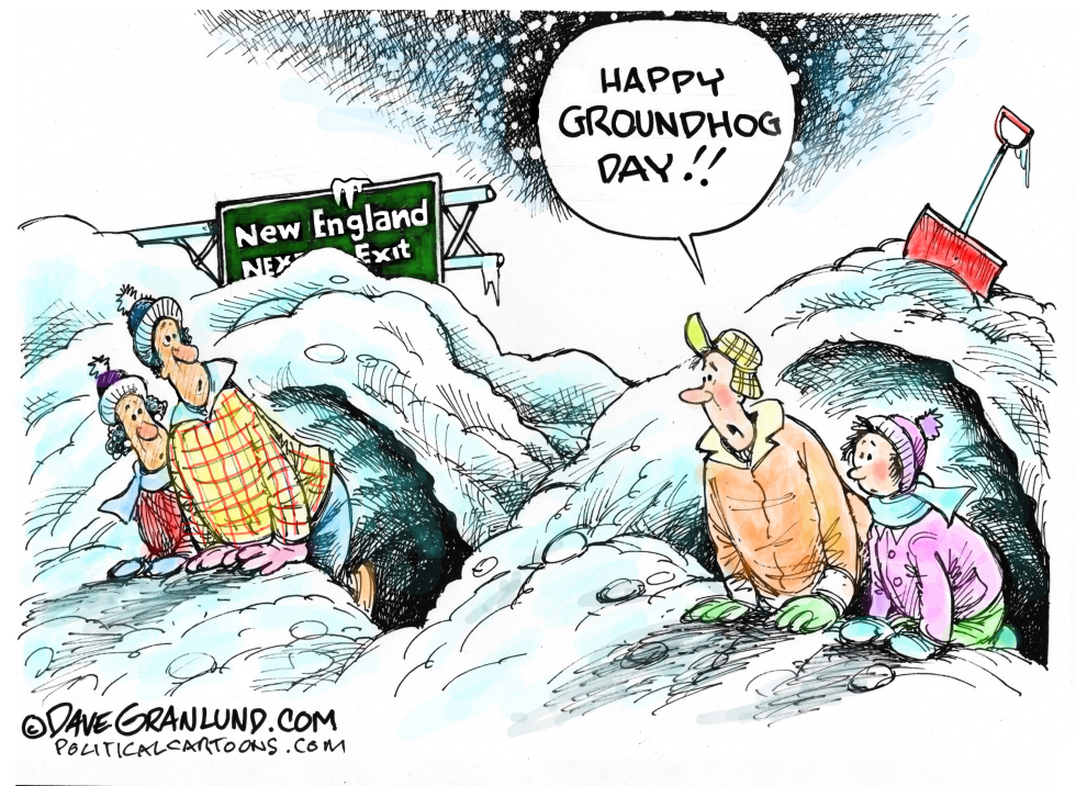 Groundhog Day after blizzard