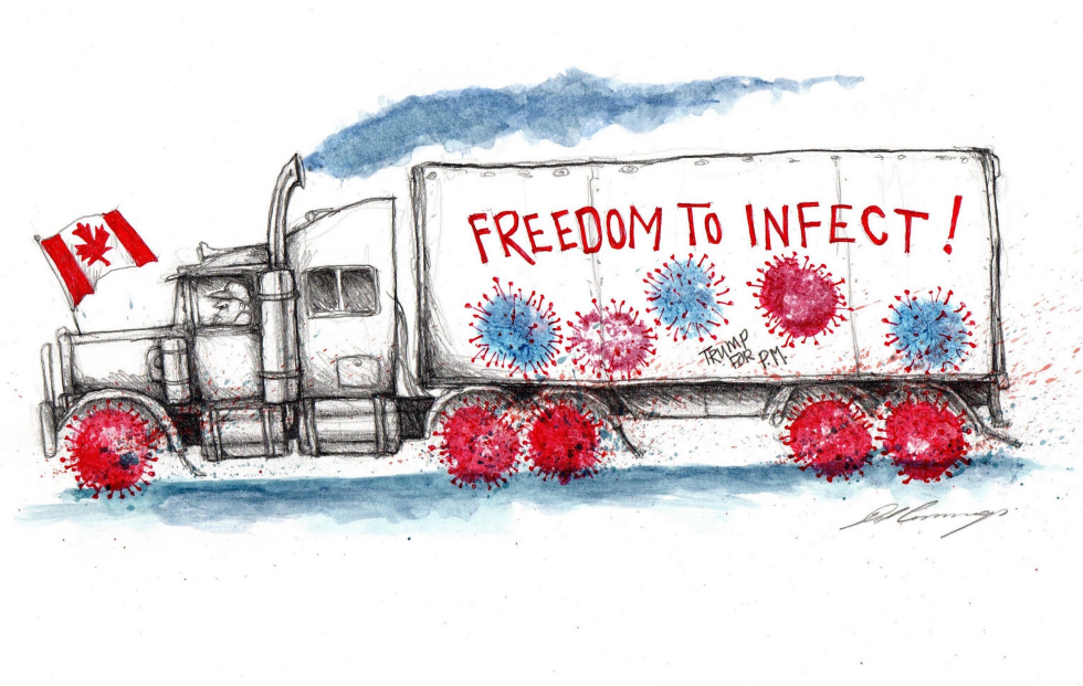 Canadian Truckers Protest Vaccine Mandate