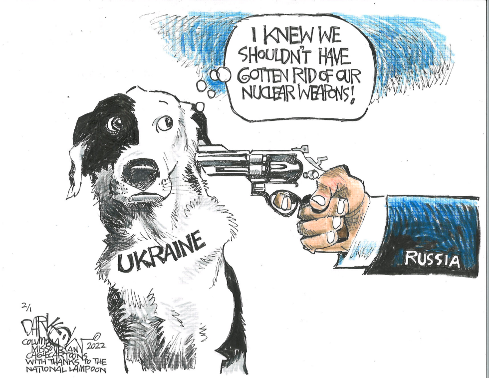 At the point of a gun