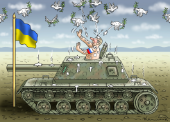 PEACE DOVE ATTACK by Marian Kamensky