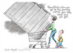 EMPTY SHELVES by Dick Wright
