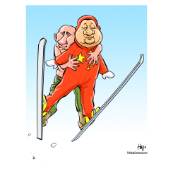 XI AND PUTIN by Hajo de Reijger