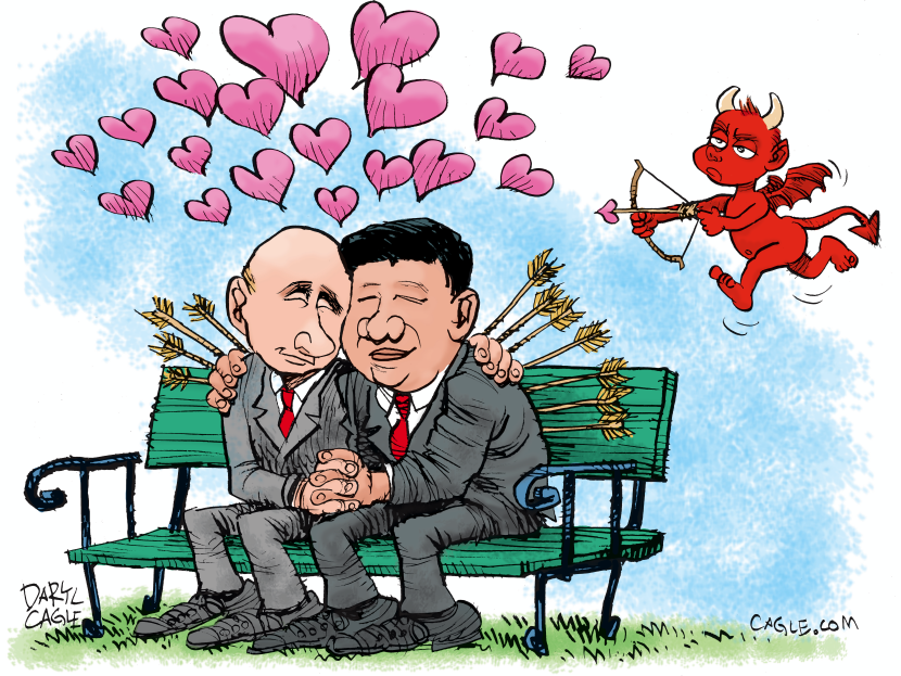 Putin Xi and Cupid