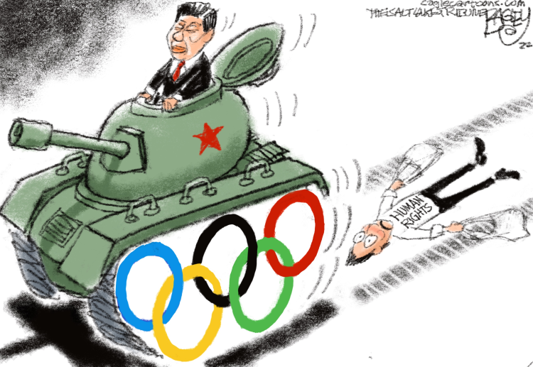 political cartoons 2022 olympics
