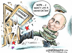 PUTIN AT UKRAINE DOOR by Dave Granlund