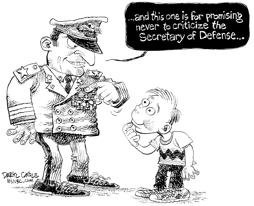  RUMSFELD AND MEDALS by Daryl Cagle