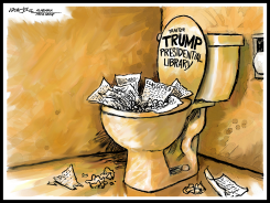 TRUMP'S GOLD TOILET OF SHAME by J.D. Crowe