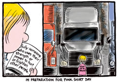 IN PREPARATION FOR PINK SHIRT DAY by Ingrid Rice