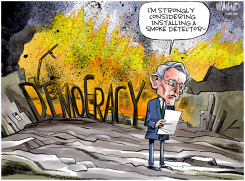PUTTING OUT THE FIRE by Dave Whamond