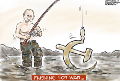 PUTIN PHISHING FOR WAR by Jeff Koterba