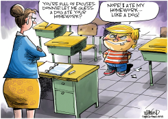 TRUMP'S EATING PAPER ORIGIN STORY by Dave Whamond
