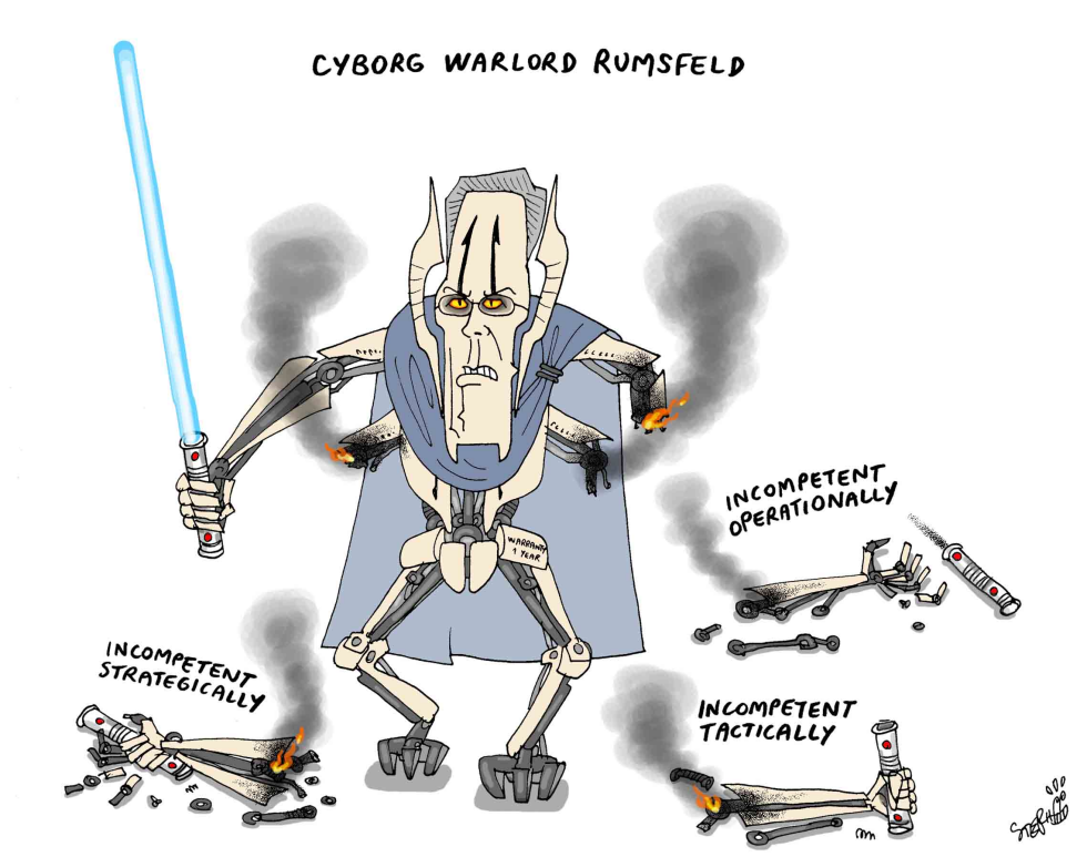 Cyborg Warlord Rumsfeld