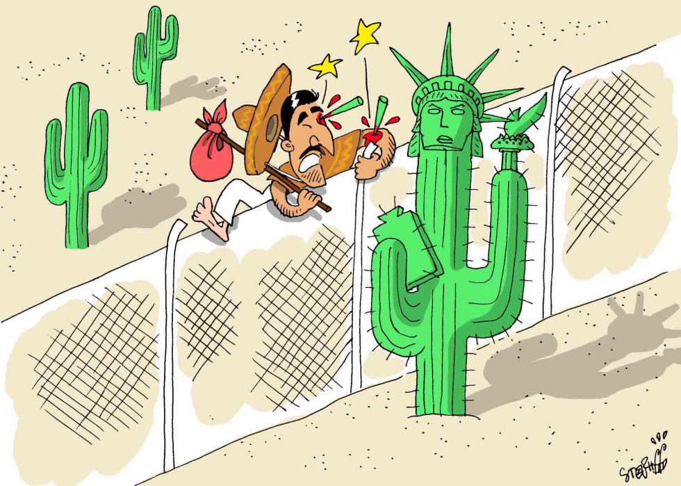 Anti- immigration cactus