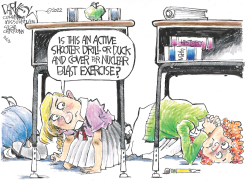 DUCK AND COVER  by John Darkow