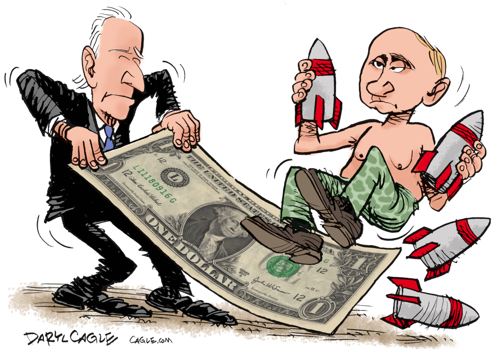 PULLING THE RUG OUT FROM UNDER PUTIN by Daryl Cagle