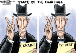 CHURCHILLIAN BIDEN by Kevin Siers