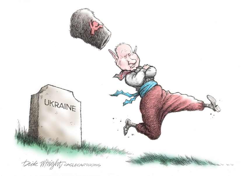 Putin Dancing On Ukraine Grave