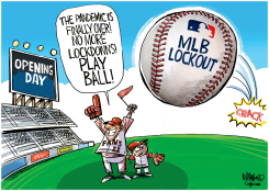 MAJOR LEAGUE BASEBALL STRIKES OUT by Dave Whamond