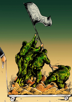 RAISING THE FLAG by Oguz Gurel